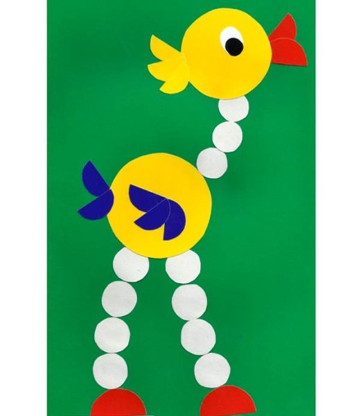 Аппликация из кругов для детей