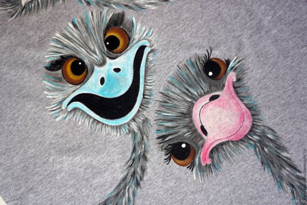 Страусенок из ниток-пряжи