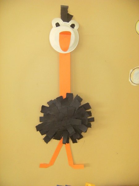 Аппликация страус