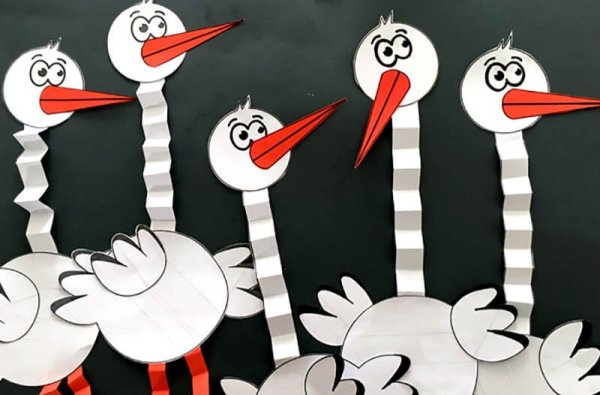 Аппликация Аист