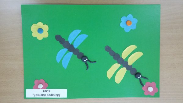 Аппликация Стрекоза в старшей группе