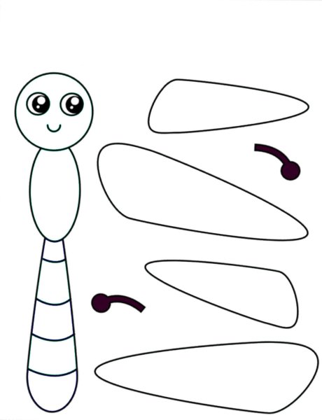 Аппликация Стрекоза в подготовительной группе