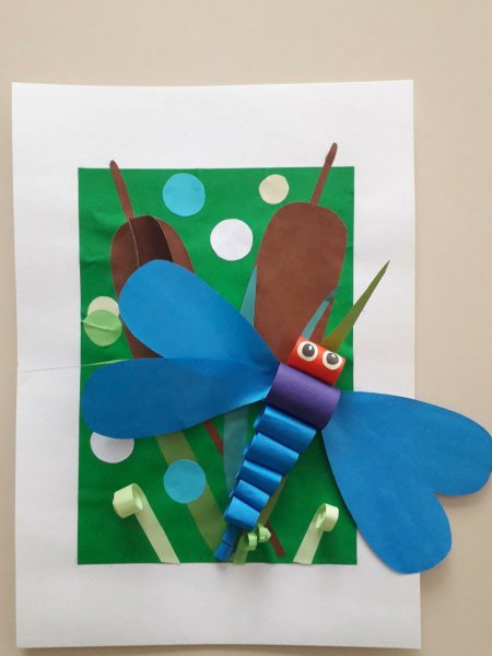 Стрекоза аппликация для детей