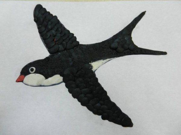 Пластилинография Ласточка