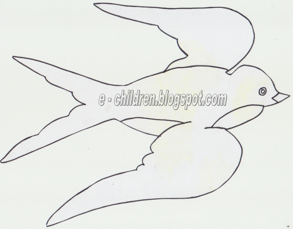 Трафарет ласточки