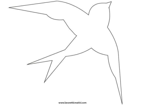 Трафарет ласточки для вырезания