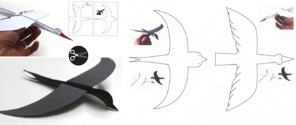 Ласточка из бумаги