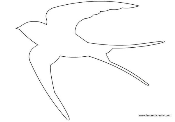 Трафарет птицы для вырезания