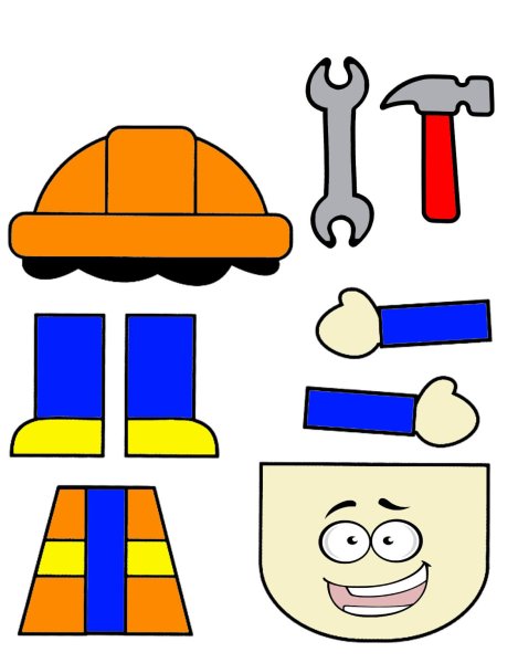 Аппликация Строитель