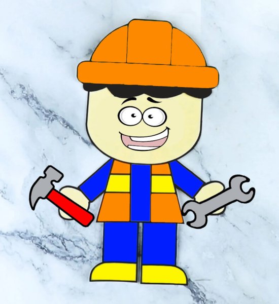 Аппликация Строитель