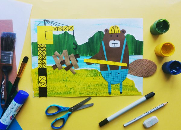 Цифра 7 Строитель аппликация