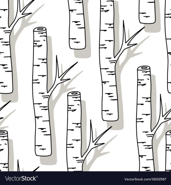 Трафарет березы