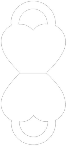 Макет сумочки для вырезания