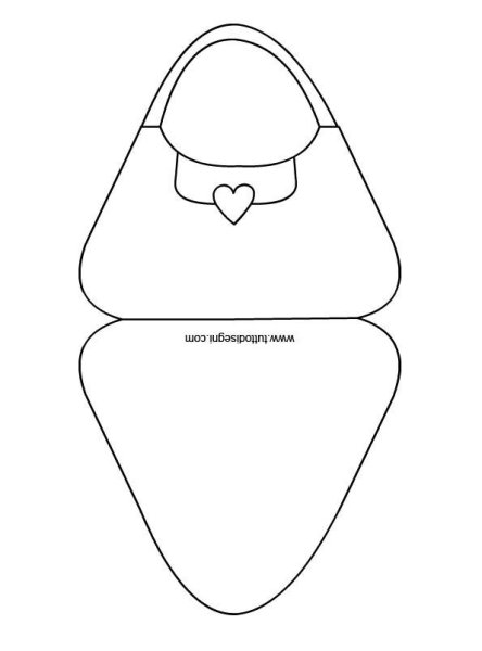 Макет сумочки для вырезания
