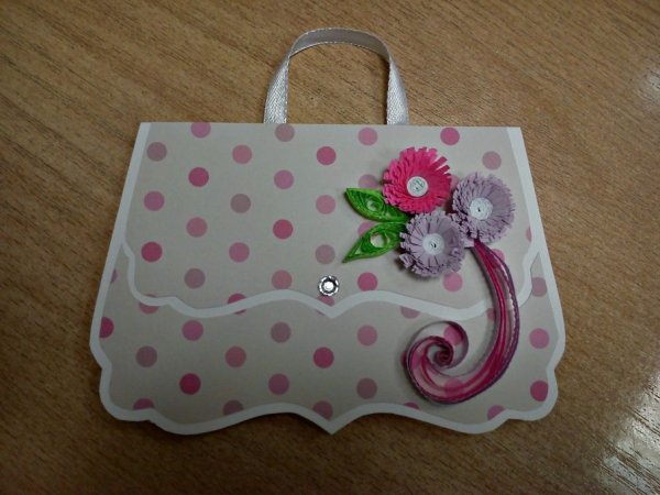 Открытка в виде сумки