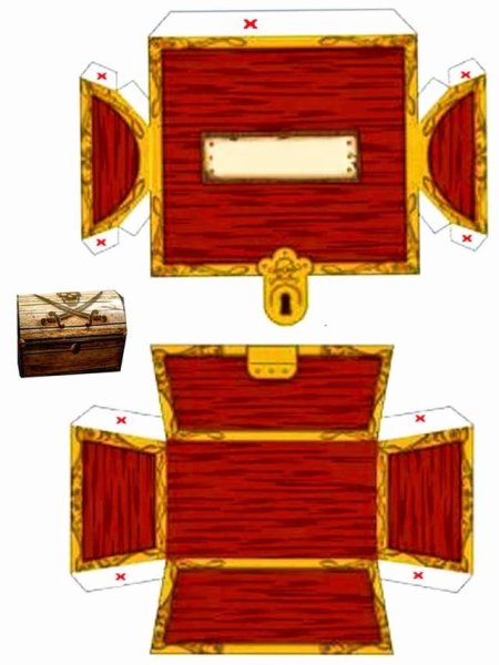 Пиратские сундучки из картона