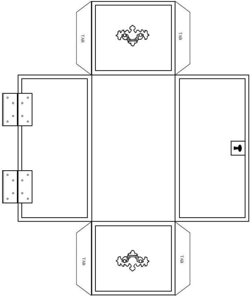 Макет сундука для распечатывания