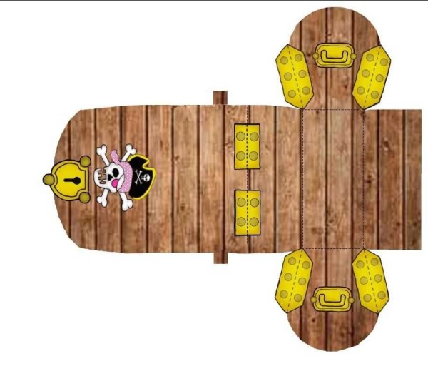 Развертка сундука из бумаги