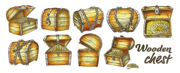 Сундук открытый и закрытый