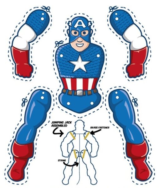 Бумажные куколки Супергерои