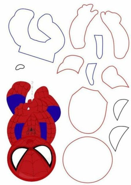 Человек паук из фетра