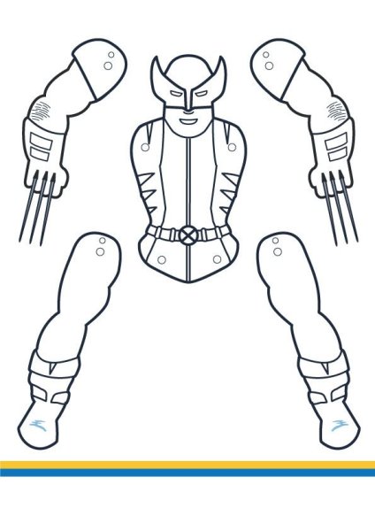 Робот марионетка из бумаги