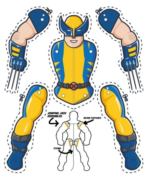 Подвижные фигурки из бумаги