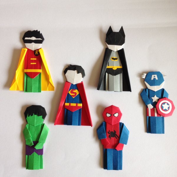 Фигурки из бумаги для детей Супергерои
