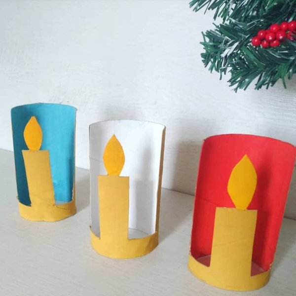 Поделка свеча из бумаги