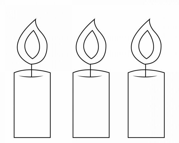 Свеча раскраска