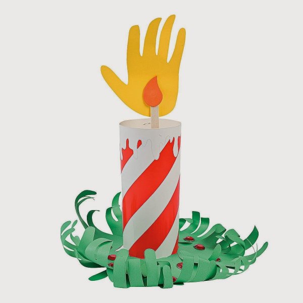 Поделка свеча из бумаги