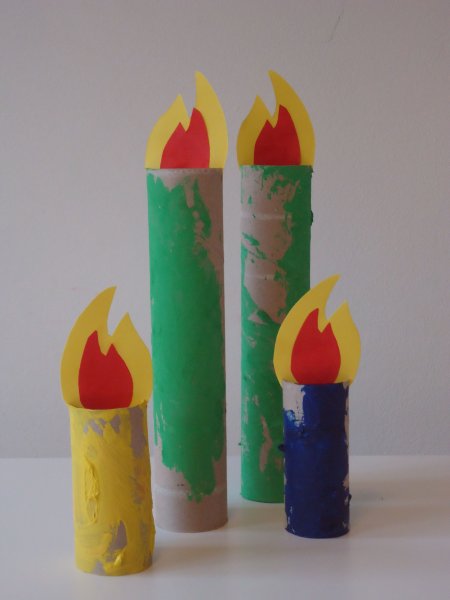 Поделка свечка из бумаги