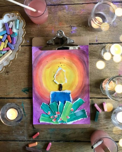 Аппликация свечка