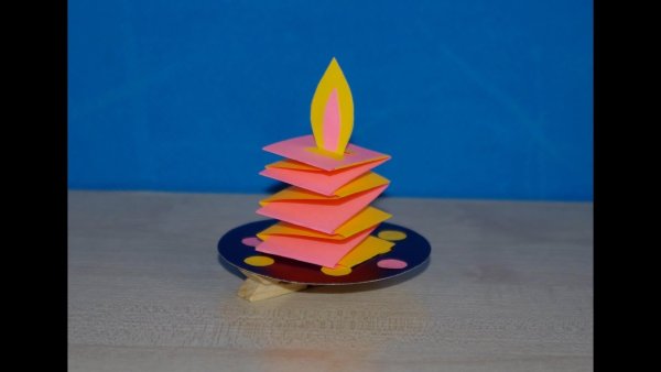 Поделка свеча из бумаги