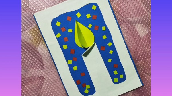 Аппликация свеча средняя группа