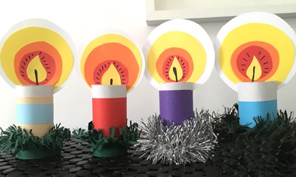 Свечи из бумаги новогодние