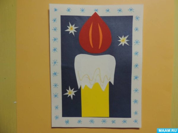 Аппликация в подготовительной группе на тему Рождество