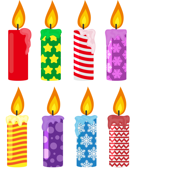 Разноцветные свечи