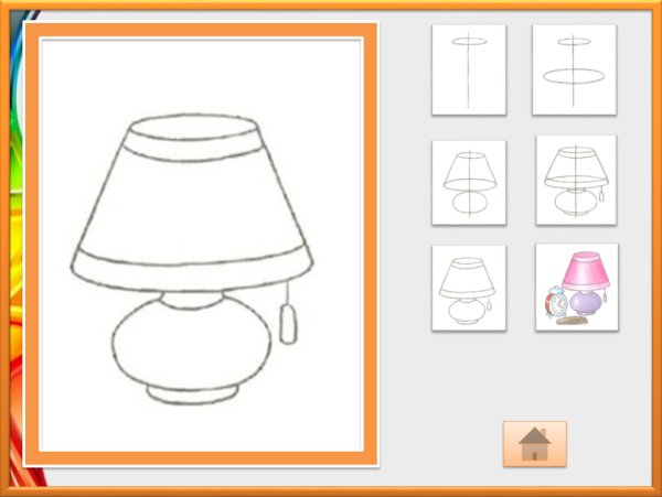 Торшер аппликация