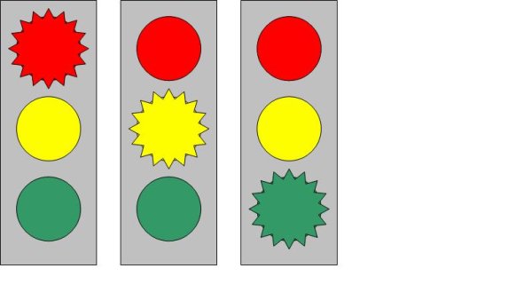 Светофор аппликация для детей