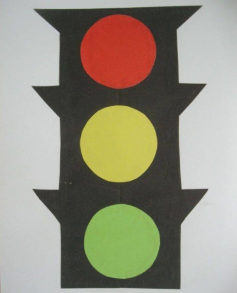 Аппликация светофор в средней группе