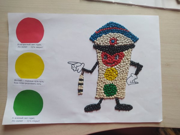 Аппликация веселый светофор