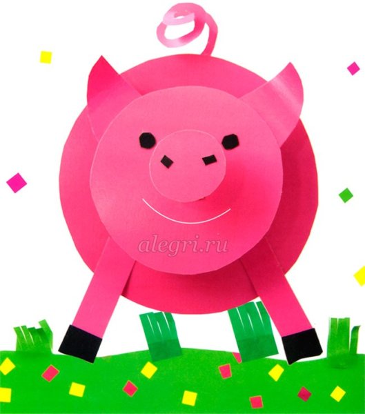 Поделка поросенок для 2-3 лет