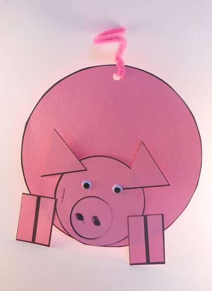 Свинка поделка из бумаги