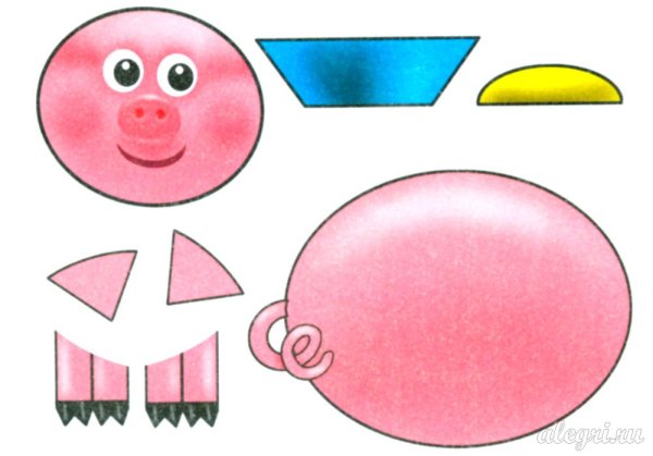 Аппликация Свинка