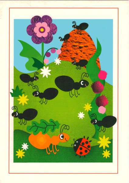 Сюжетная аппликация из бумаги