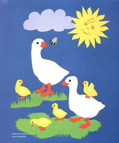 Сюжетная аппликация для детей