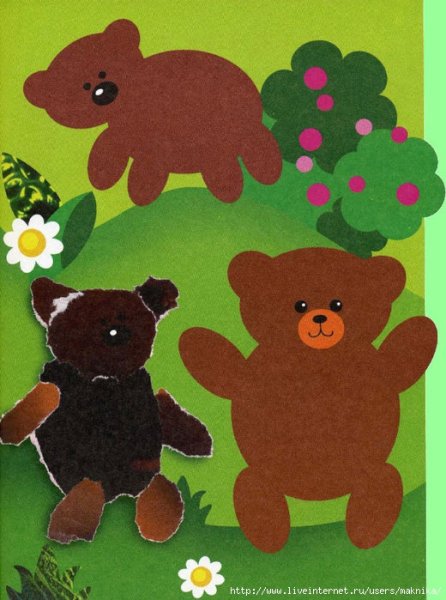 Аппликация мишка