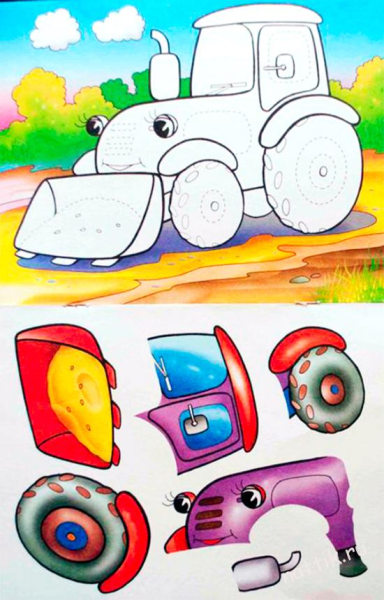 Аппликация машина для малышей