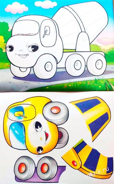 Машина аппликация для детей